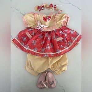 Adora Doll Clothes for 20” Doll Easter Bunny Dress Bloomers Hair Ties Shoes